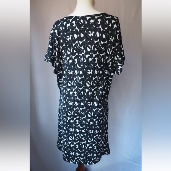 Garnet Hill silk/cotton lightweight knee length dress! Abstract print! Size Med - Picture 14 of 15